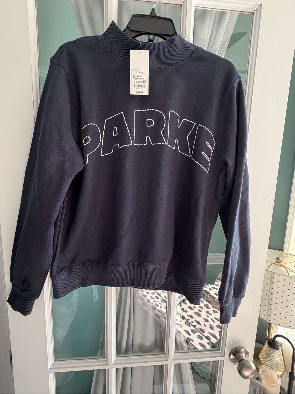 PARKE Navy Logo Pullover Sweatshirt - Women's